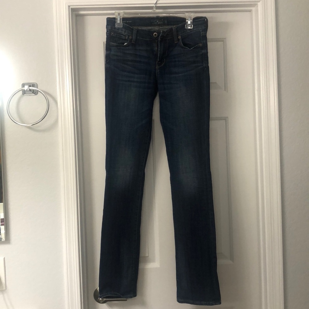 Lucky brand jeans, dark wash, long